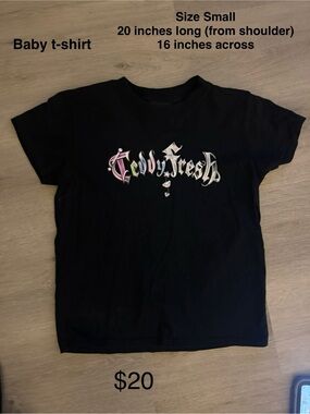 Teddy Fresh “Baby T- Shirt” Women’s cropped size small